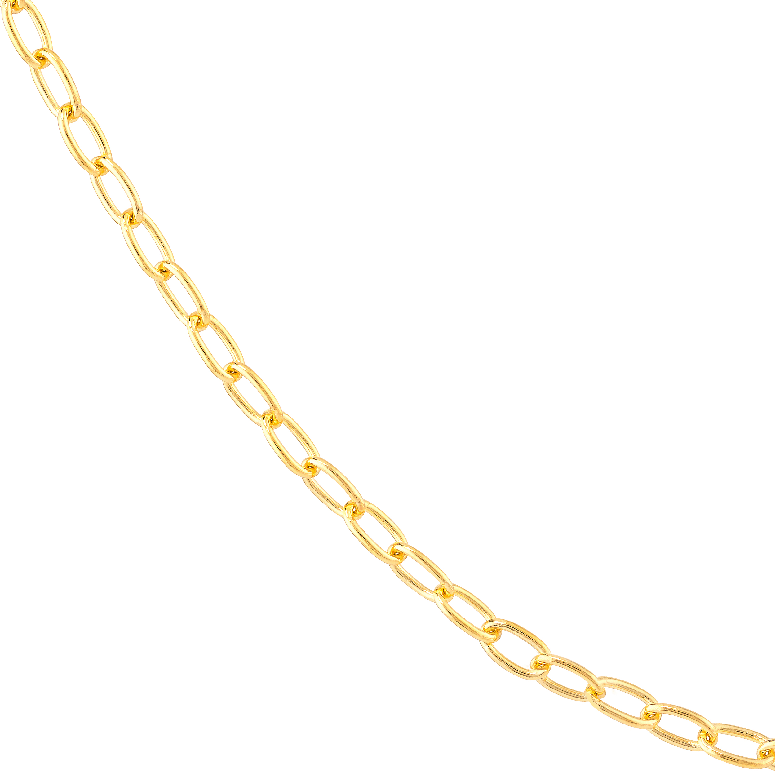 14k yg oval paperclip chain