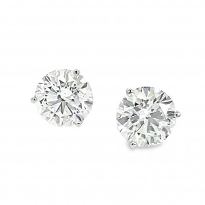 14k White Gold Diamond Stud Earrings