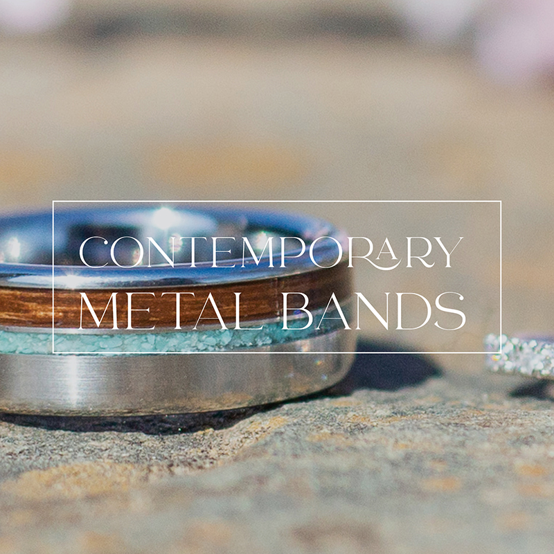 Contemporary Metal Wedding Bands