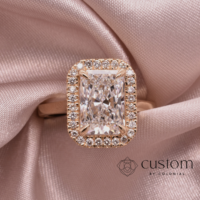 Custom Rose Gold Diamond Ring