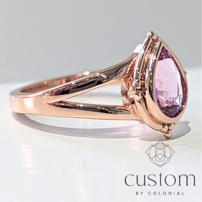 Out of State Custom Sapphire Engagement Ring