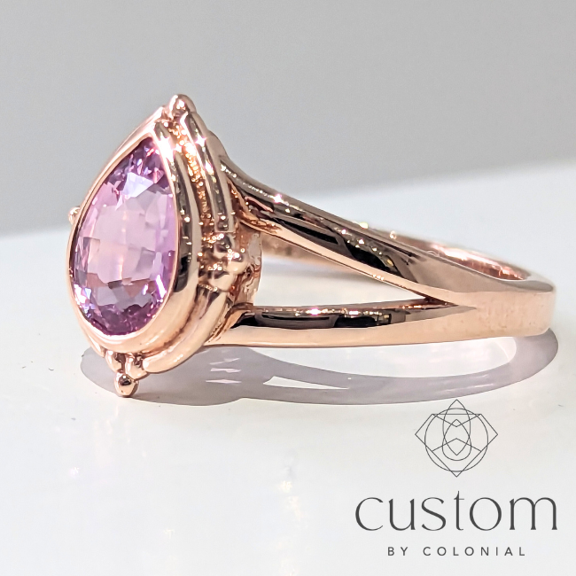 Out of State Custom Sapphire Engagement Ring