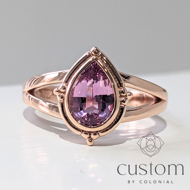 Out of State Custom Sapphire Engagement Ring