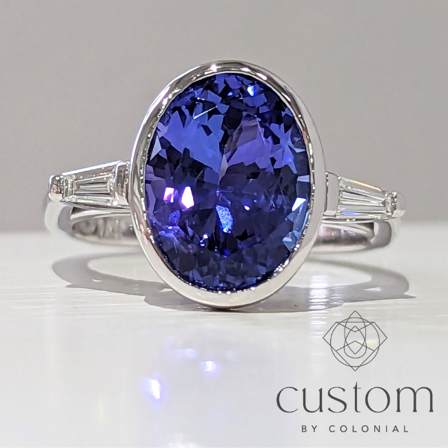 Custom Fashion Ring Using Family Tanzanite