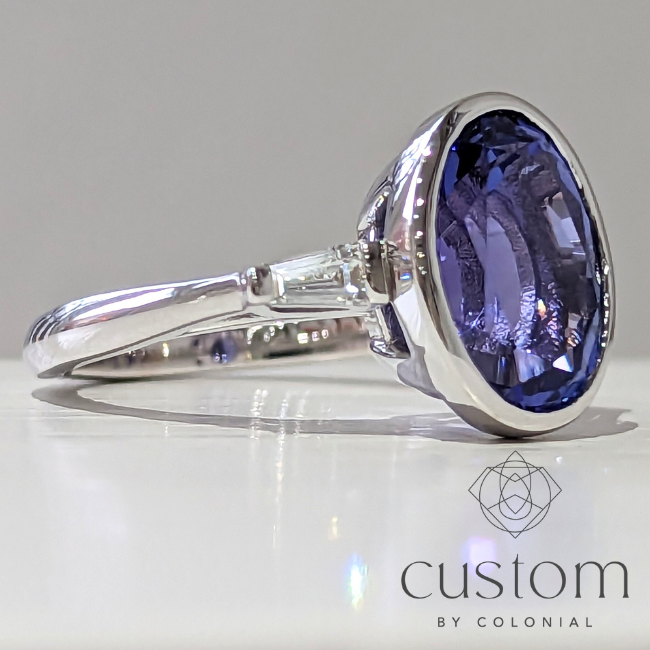 Custom Fashion Ring Using Family Tanzanite