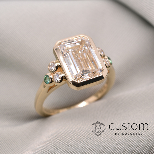 Custom Three Stone Birthstone Ring