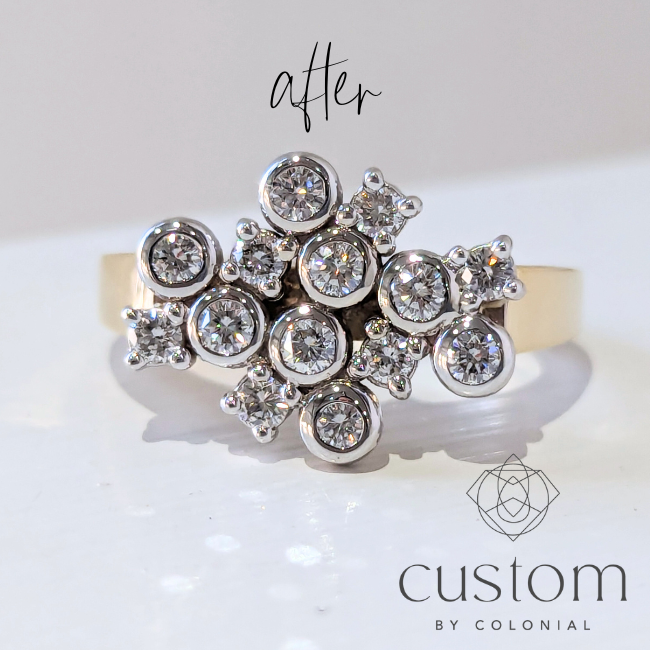 Custom: Earrings Converted to Fashion Ring