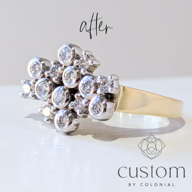 Custom: Earrings Converted to Fashion Ring