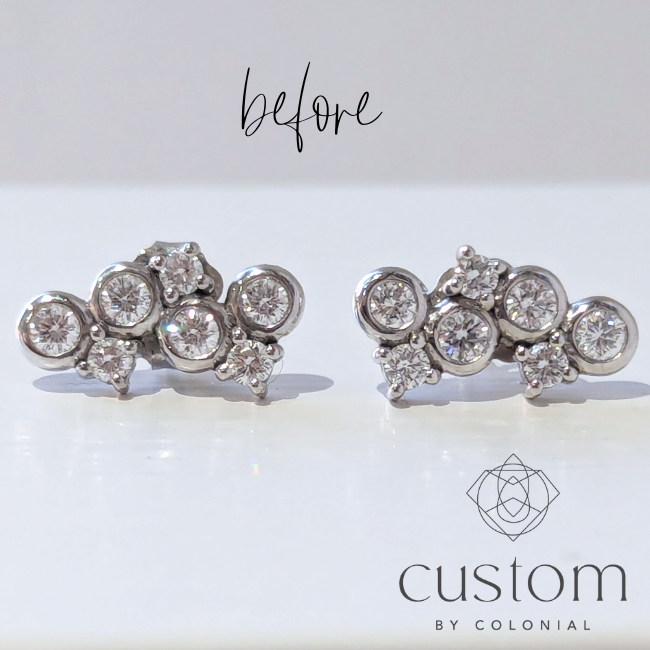Custom: Earrings Converted to Fashion Ring