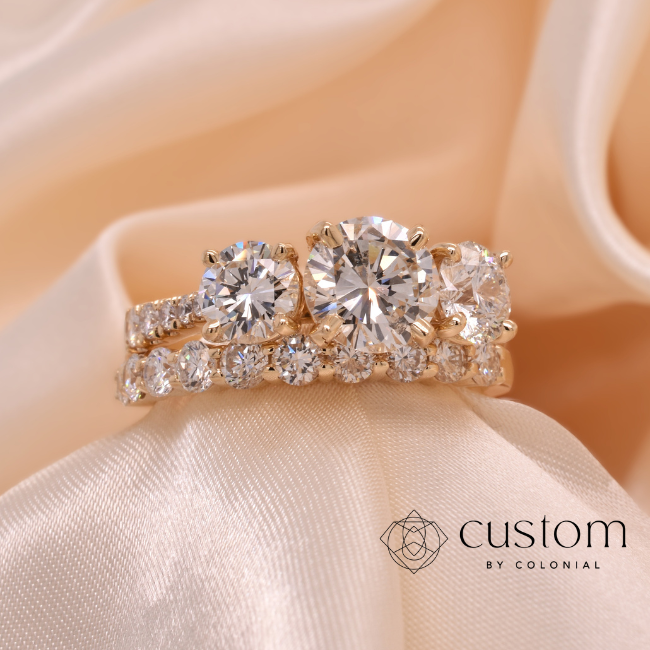 Custom  Wedding Set using Unworn Diamonds
